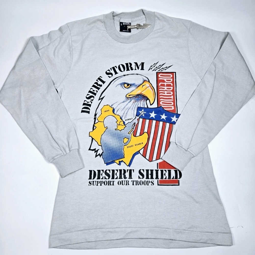 vintage operation desert storm 80s 90s long sleeve shirt size S Great Condition